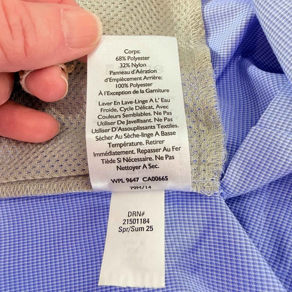 Eddie Bauer Women's Guide 3.0 UPF Roll Tab Long Sleeve Blue Travel Shirt 2X Plus - Picture 9 of 10